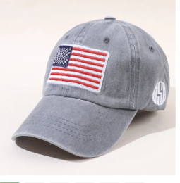 New baseball hat washed and made old letters peaked cap tide men and women American flag cotton multicolor hat