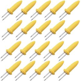 Corn on The Cob Holders, Stainless Steel Corn Holders Corn on The Grill Corn Seat(20PCS)