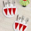 6pcs Non-woven Christmas Cutlery Holders Knife Fork Cover Xmas Tableware Pocket Bag Home Dinner Festival Accessories