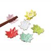 8Pcs Assorted Color Maple Leaves Chopstick Rest Home Decorative Spoon Fork Knife Holder