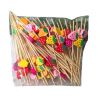 [Strawberry] 200 Pcs Party Bamboo Cocktail Picks Disposable Dessert Picks