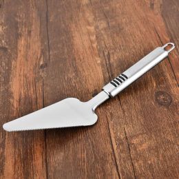 Triangular Spatula Stainless Steel with Serrated Edge has Hanging Loop Slicing for Cutting Cake Pizza Pie Pastry Dessert and Lasagna and Serving Trian