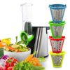 Home One-Touch Control 4 In 1 Stainless Steel Electric Salad Maker W/Attachments