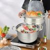 Kitchen Supplise 3 Tier Stainless Steel Saucepot Steamer Cookware Pot