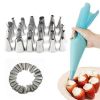 24Pcs Sugarcraft Kitchen Cupcake Decorating Mould Icing Piping Flower Nozzles Pastry Tips