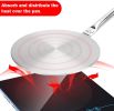 9.25Inch Heat Diffuser Simmer Ring Plate, Stainless Steel with Handle, Induction Adapter Plate for Gas Stove Glass Cooktop Converter, Flame Guard Indu