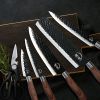 6 Pieces Kitchen Knife Set - Ultra Sharp Professional Chef Knife Set - German Steel Japanese Knife Set - Non-stick & Hammered Blade with Ergonomic Pak