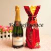 Champagne Bottle Bags Japanese/Chinese Style Red Decorative Wine Bottle Covers for Wedding Dining Party