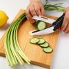 Clever Cutter 6 in 1 Kitchen Scissors Knife Food Cutter Chopper w/ Cutting Board