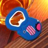 1Pc Blue Elephant PVC Fridge Magnet Bottle Opener