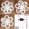 19Pcs Coffee Cake Decorating Stencils Milk Printing Model Decoration Cappuccino Mold Sieve Tools