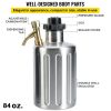 Beer Mini Keg 64 Oz Mini Keg Growler W/Tap Faucet Pressurized Growler Stainless Steel Pressurized Beer Growler with Co2 Pressure Regulator Beer Dispen