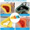 Swan Drain Basket Sink 4pcs, Kitchen Triangle Sink Filter, Corner Kitchen Sink Strainer Basket