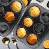 2Pcs Nonstick Cake Mold Carbon Steel Muffins DIY Bakeware 6 Cups Easy to Clean