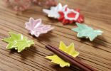 8Pcs Assorted Color Maple Leaves Chopstick Rest Home Decorative Spoon Fork Knife Holder