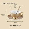 Magnolia Coffee Cup Set Porcelain Tea Cup Ceramic Mug Cup Saucer Spoon 6.8 OZ