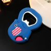 1Pc Blue Elephant PVC Fridge Magnet Bottle Opener