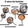 Home Daily Delicacies Pot 12-Piece Safe Non-Stick Cookware Set