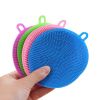 4 Packs Multi-Functional Stain-Removing Silicone Dishcloth Pot Washing Cloth