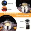 Good Helper In The Kitchen 2-Tier Stainless Steel Steamer Pot Saucepot