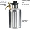 Beer Mini Keg 64 Oz Mini Keg Growler W/Tap Faucet Pressurized Growler Stainless Steel Pressurized Beer Growler with Co2 Pressure Regulator Beer Dispen