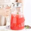 New 1.8L Lid Glass Jug Household Large Capacity Juice Drink Glass Carafe Send Cleaning Brush