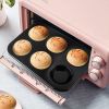 2Pcs Nonstick Cake Mold Carbon Steel Muffins DIY Bakeware 6 Cups Easy to Clean