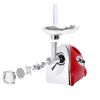 Electric Meat Grinder, Sausage Stuffer with 3 Grinding Plates and Sausage Stuffing Tubes, 2800W Meat Mincer for Home Use and Commercial Red