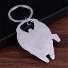 6cm Keychain Metal Spaceship Logo Bottle Opener Unisex Pendant