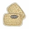 Bamboo Wicker Serving Trays with Handles-Set 2