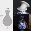 500ml Blue and White Ceramic Wine Bottle Chinese Style Wine Jar Empty Wine Jug White Wine Vase Flask Flagon