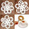 19Pcs Coffee Cake Decorating Stencils Milk Printing Model Decoration Cappuccino Mold Sieve Tools