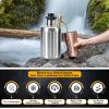 Beer Mini Keg 64 Oz Mini Keg Growler W/Tap Faucet Pressurized Growler Stainless Steel Pressurized Beer Growler with Co2 Pressure Regulator Beer Dispen