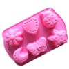 Kitchen DIY Silicone 6 Hole Cake Mold Chocolate Mould Cake Mould Baking Tool Pudding Jelly Mold