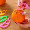 1Pcs Creative Orange Peelers Lemon Slicer Fruit Stripper Easy Opener Citrus Knife (Random Color)