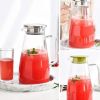 New 1.8L Lid Glass Jug Household Large Capacity Juice Drink Glass Carafe Send Cleaning Brush