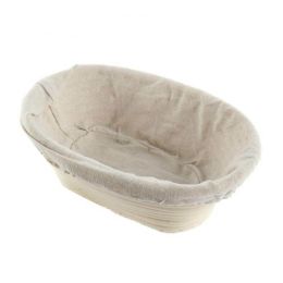 Dough Rattan Basket Dough Round Oval Bread Basket Proofing Proving Fermentation Country Baskets (size: Oval 35X14X7CM)