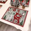 Christmas decorations European cartoon forest man placemat holiday atmosphere decoration props