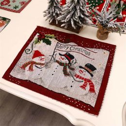 Christmas decorations European cartoon forest man placemat holiday atmosphere decoration props (size: B)