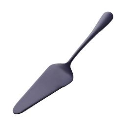 Colorful Stainless Steel Serrated Edge Blade Cutter Pie Pizza Shovel Cake Spatula Baking Tool (Color: Black)