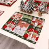 Christmas decorations European cartoon forest man placemat holiday atmosphere decoration props