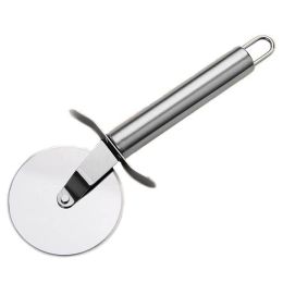 New Stainless Steel 430 Pastry Nonstick Pizza Cutter Wheel Slicer Blade Grip (size: pizza cutter)