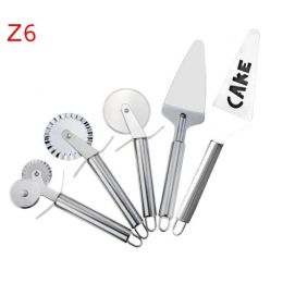 New Stainless Steel 430 Pastry Nonstick Pizza Cutter Wheel Slicer Blade Grip (size: z6)