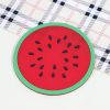 5pc/set Cup Mat Pad Coaster Fruit Shape Silicone Cup Pad Slip Insulation Pad Hot Drink