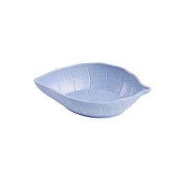 Natural Degradation Of Wheat Straw Leaf Shaped Plate Sauces Plate Snacks Dish (Color: Blue)