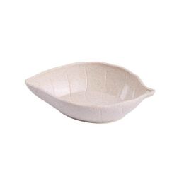 Natural Degradation Of Wheat Straw Leaf Shaped Plate Sauces Plate Snacks Dish (Color: beige)