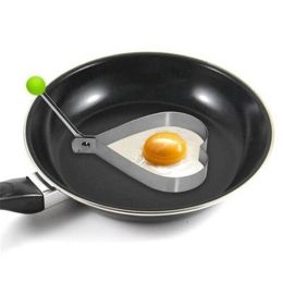 Thickened Stainless Steel Omelette Model Poached Egg Grinding Heart Egg Mold Baking Mold (Color: Silver, size: heart)