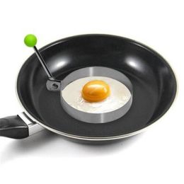 Thickened Stainless Steel Omelette Model Poached Egg Grinding Heart Egg Mold Baking Mold (Color: Silver, size: Round)