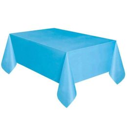 1PC 137*183cm Plastic Disposable Tablecloth Solid Color Wedding Birthday Party Table Cover (Color: Sky Blue, size: 183cm by 137cm)