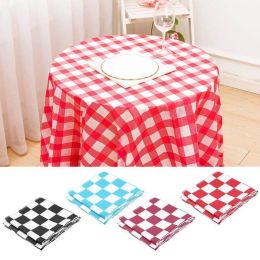 1PC 137*183cm Plastic Disposable Tablecloth Solid Color Wedding Birthday Party Table Cover (Color: RED1, size: 183cm by 137cm)